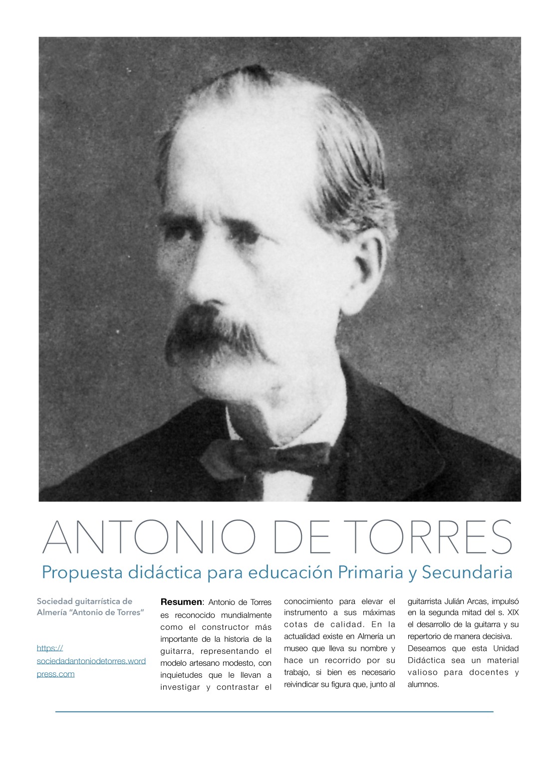 Unidad Didáctica Antonio de Torres PORTADA
